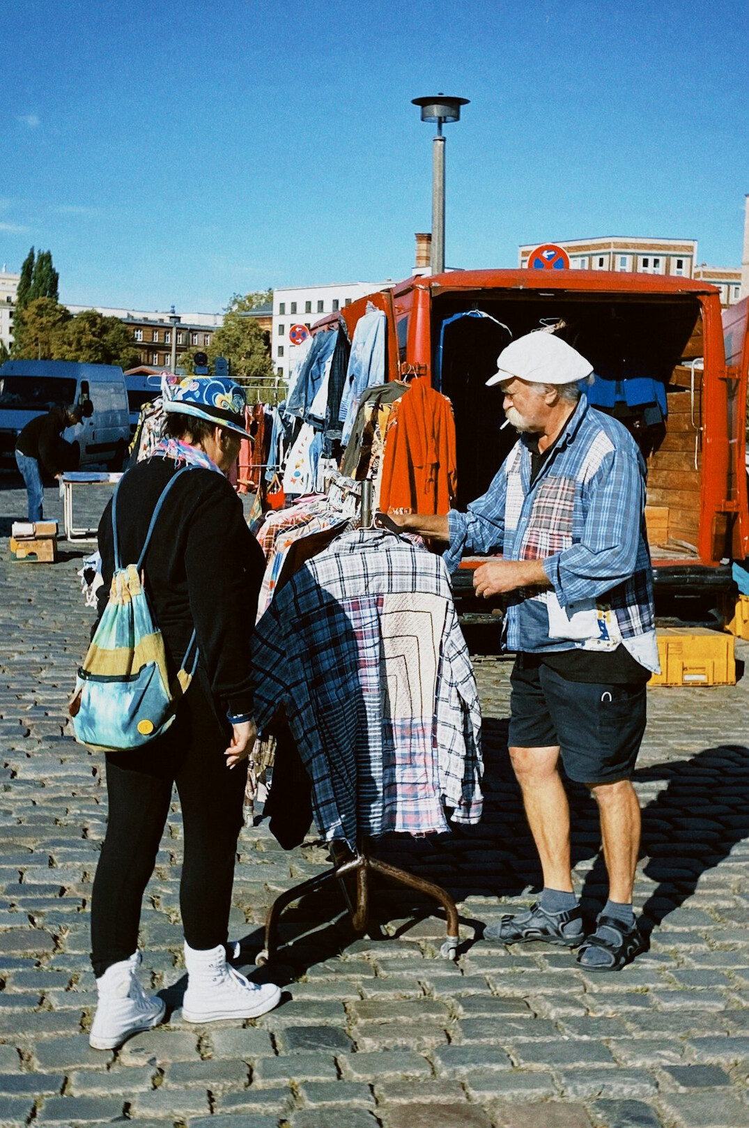 elderly german couple talking