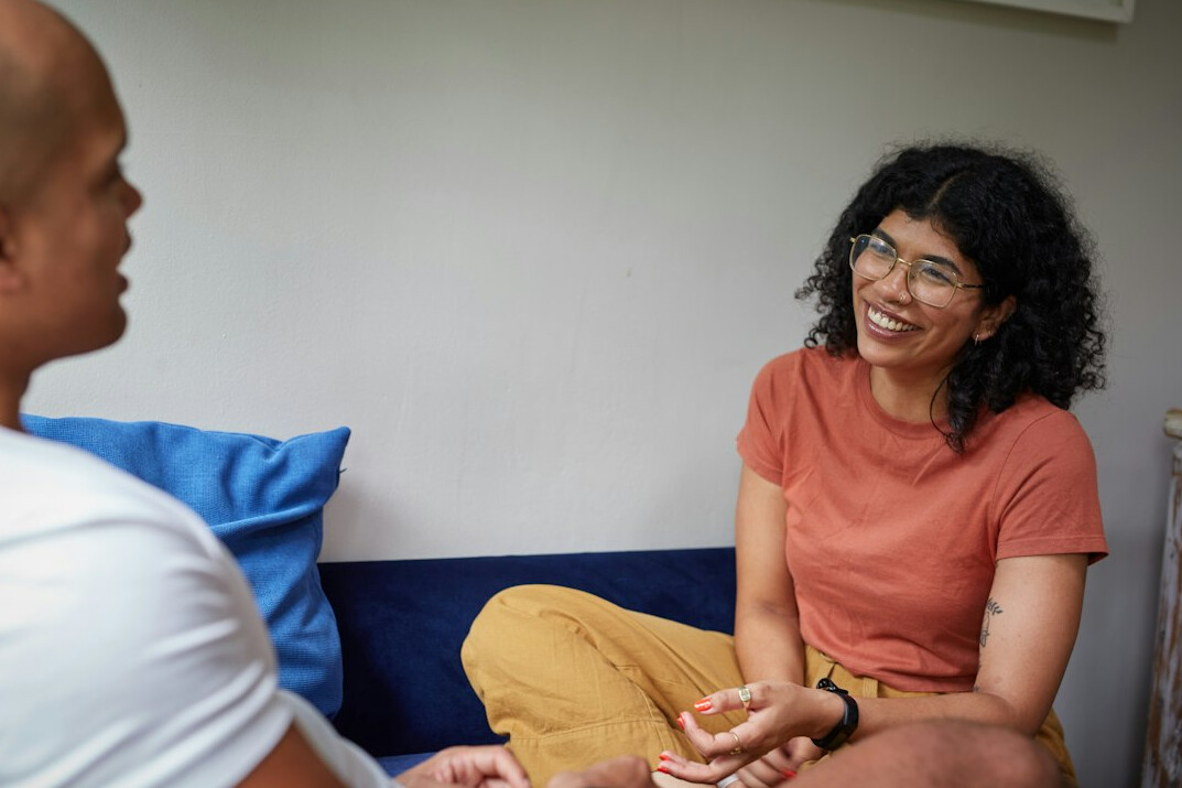diverse people in conversation